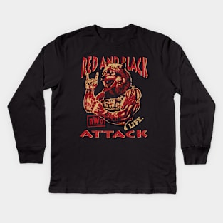 nWo Red And Black Attack Kids Long Sleeve T-Shirt